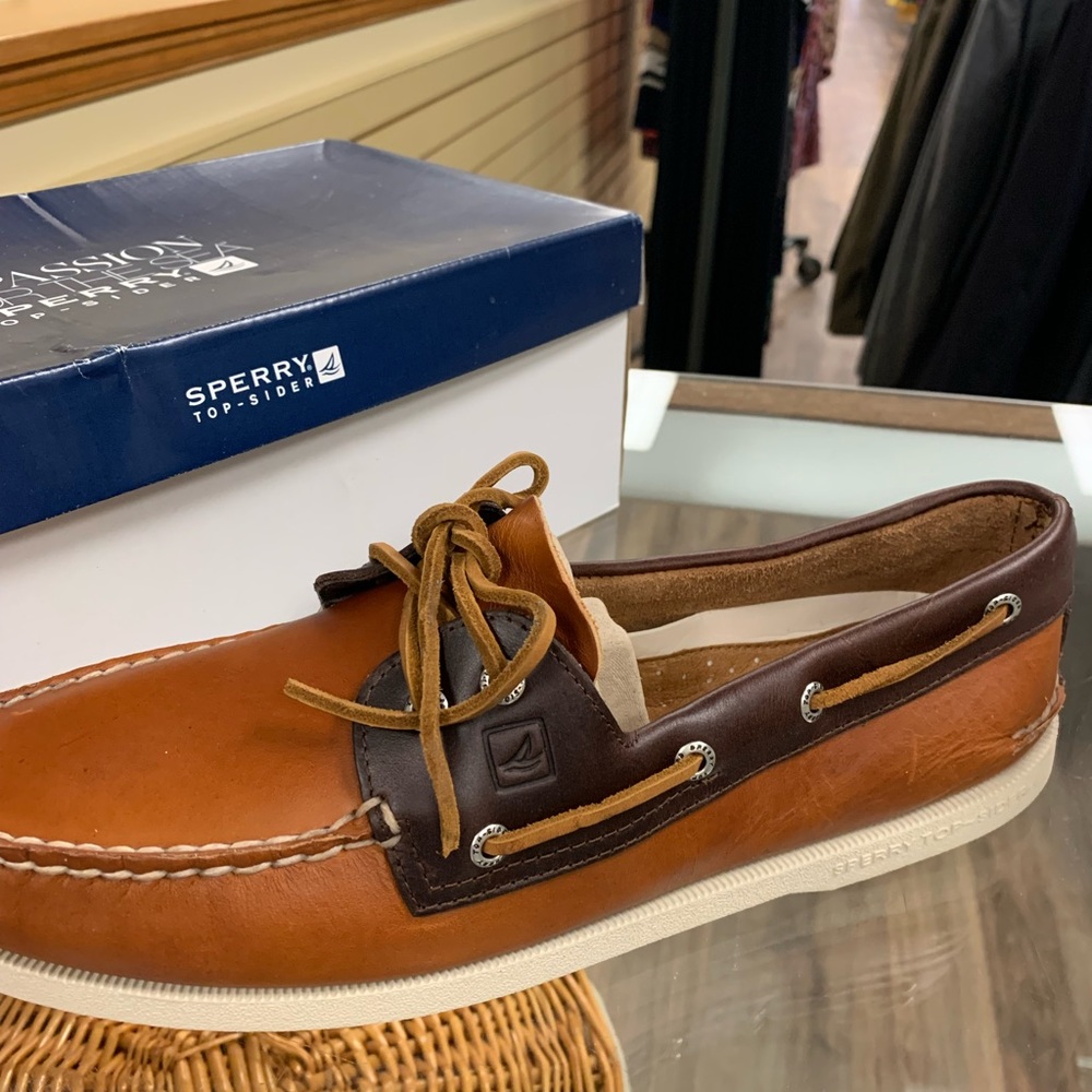 Sperrys Top Sider A/O 2-Eye Cyclone Tan 11.5 - Picture 1 of 8